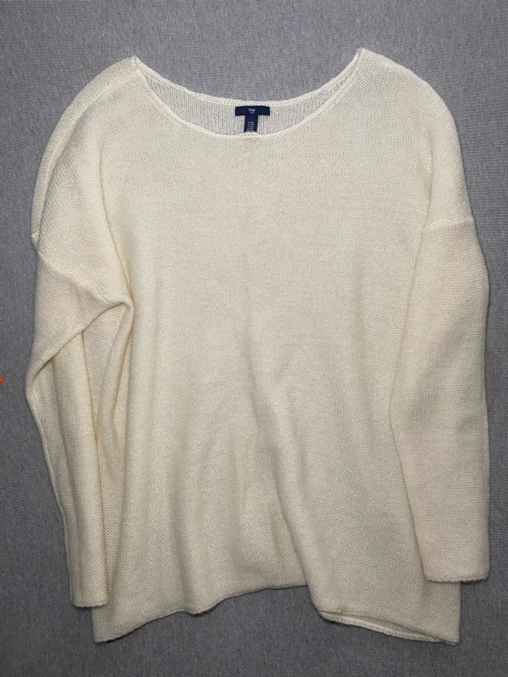 Gap Outlet Women’s Cream Knit Sweater Acrylic Wool Blend Lightweight Size XXL